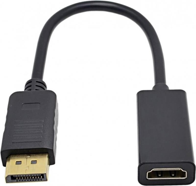 Адаптер STLab (U-996) HDMI-DisplayPort, 0.18м, чорний
