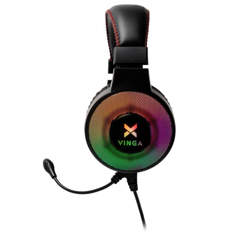 Гарнитура Vinga HSCU-100 Gaming LED Black (HSCU-100)