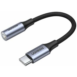 Адаптер Ugreen AV161 USB Type-C - 3.5 мм (M/F), Gray (80154)