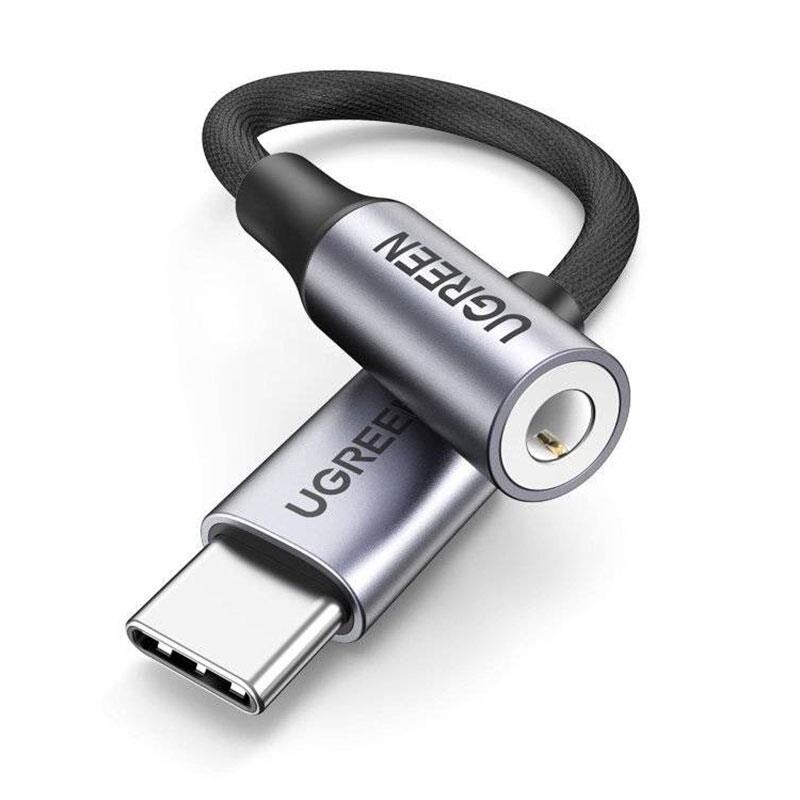 Адаптер Ugreen AV161 USB Type-C - 3.5 мм (M/F), Gray (80154)
