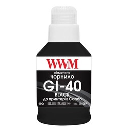 Чорнило WWM GI-40 для Canon Pixma G5040/G6040 190г Black пігментне (G40BP)