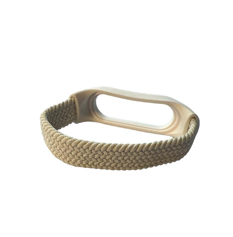 Ремешок BeCover Elastic Nylon Style для Xiaomi Mi Smart Band 5/Mi Smart Band 6 Size M Beige (710495)