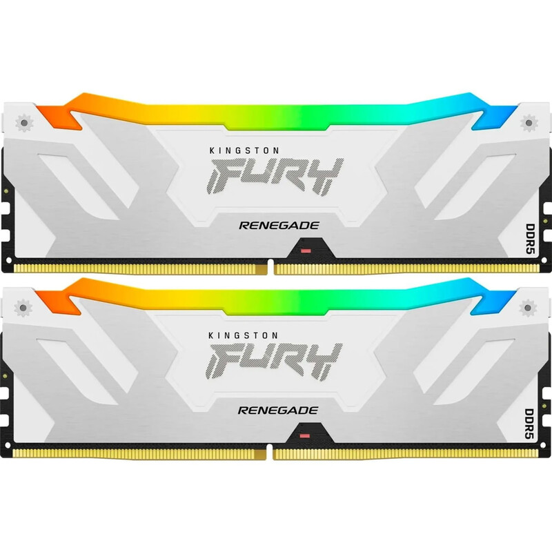Модуль памяти DDR5 48GB/8000 Kingston Fury Renegade RGB White (KF580C38RWAK2-48)
