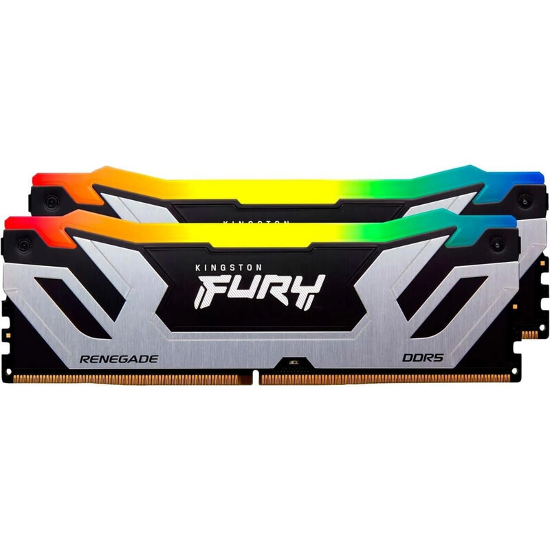 Модуль памяти DDR5 48GB/8800 Kingston Fury Renegade RGB Silver (KF588CU42RSAK2-48)