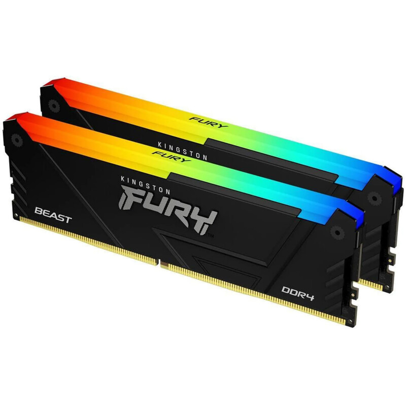 Модуль пам`яті DDR4 2х32GB/3600 Kingston Fury Beast RGB Black (KF436C18BB2AK2/64)