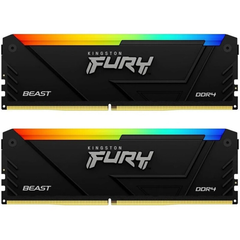 Модуль пам`яті DDR4 2х32GB/3600 Kingston Fury Beast RGB Black (KF436C18BB2AK2/64)