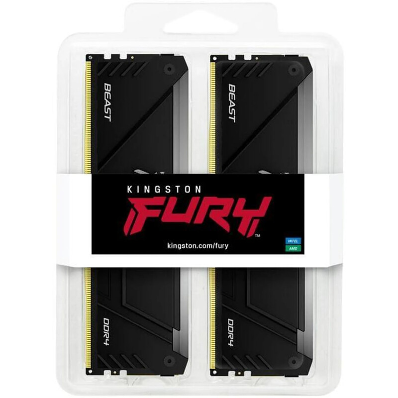 Модуль памяти DDR4 64GB/3600 Kingston Fury Beast RGB Black (KF436C18BB2AK2/64)