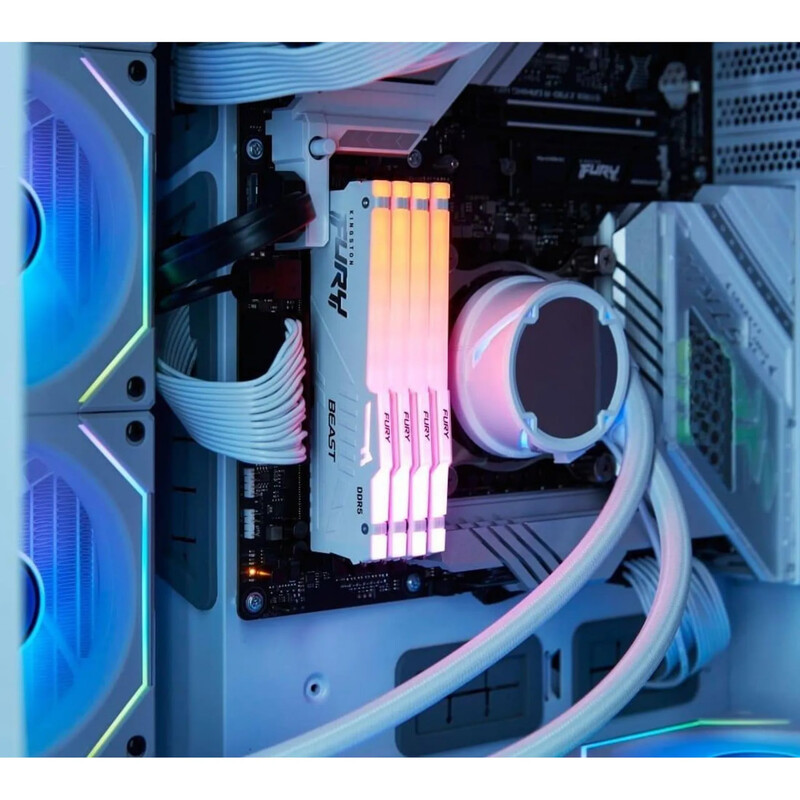 Модуль памяти DDR5 16GB/5200 Kingston Fury Beast RGB White (KF552C40BWA-16)