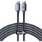 Фото - Кабель Baseus Crystal Shine USB Type-C - USB Type-C (M/M), 100W, 1.2 м Black (CAJY000601) | click.ua
