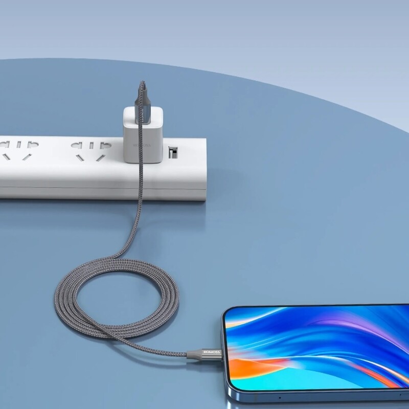Кабель Romoss CB1737 USB Type-C - Lightning (M/M), 1 м, Gray (CB1737-631-G43H)