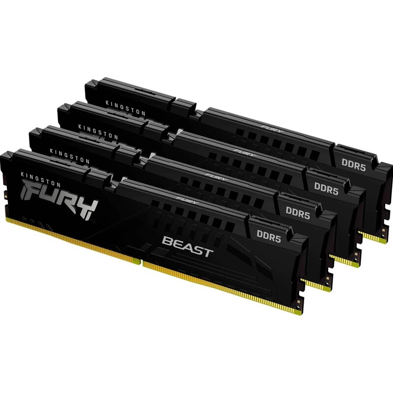 Модуль памяти DDR5 128GB/5600 Kingston Fury Beast Black (KF556C40BBK4-128)