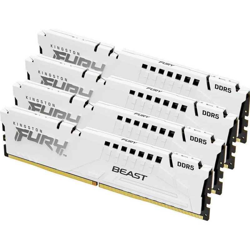Модуль пам`яті DDR5 128GB/5600 Kingston Fury Beast White (KF556C40BWK4-128)