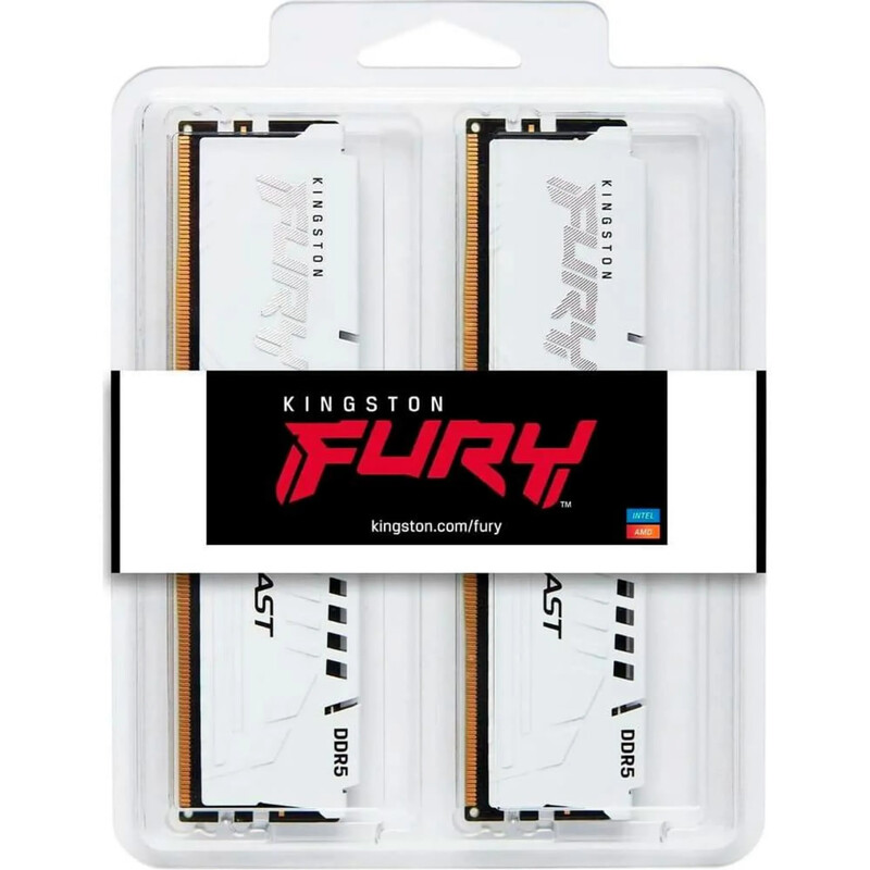 Модуль памяти DDR5 2х32GB/6000 Kingston Fury Beast White (KF560C30BWEK2-64)
