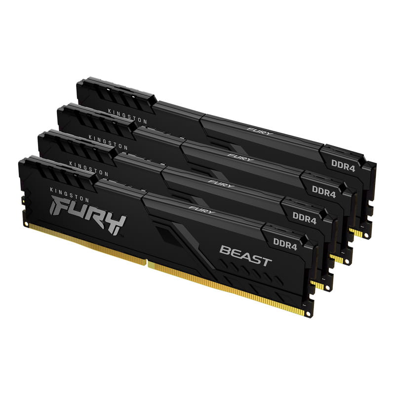Модуль памяти DDR4 4x32GB/3200 Kingston Fury Beast Black (KF432C16BBK4/128)
