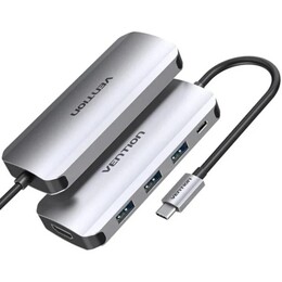 USB-хаб Vention 5 в 1 USB 3.1 Type-C - HDMI, 3xUSB 3.0 (THFHB)