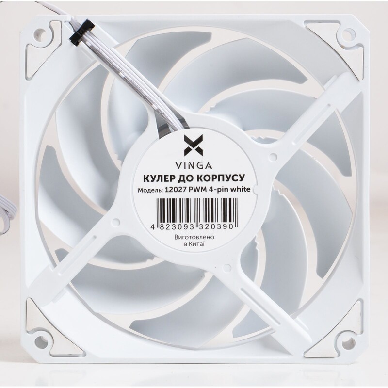 Вентилятор Vinga 12027 PWM 4-pin White ОЕМ