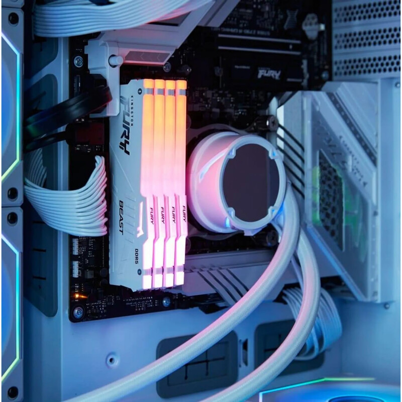 Модуль памяти DDR5 2х32GB/6000 Kingston Fury Beast RGB White (KF560C36BWEAK2-64)