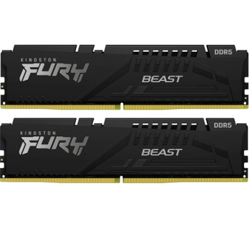 Модуль памяти DDR5 64GB/6400 Kingston Fury Beast Black (KF564C32BBEK2-64)