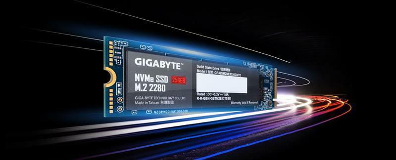 Накопитель SSD  256GB Gigabyte M.2 PCIe NVMe 3.0 x4 NAND TLC (GP-GSM2NE3256GNTD)