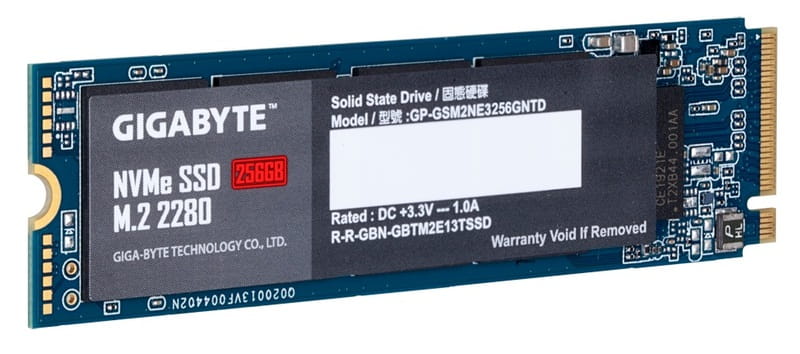Накопитель SSD  256GB Gigabyte M.2 PCIe NVMe 3.0 x4 NAND TLC (GP-GSM2NE3256GNTD)