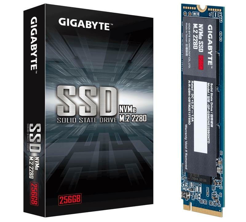 Накопитель SSD  256GB Gigabyte M.2 PCIe NVMe 3.0 x4 NAND TLC (GP-GSM2NE3256GNTD)