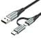 Фото - Кабель Vention USB - micro USB + USB Type-C (M/M), 1 м, Black (CQEHF) | click.ua