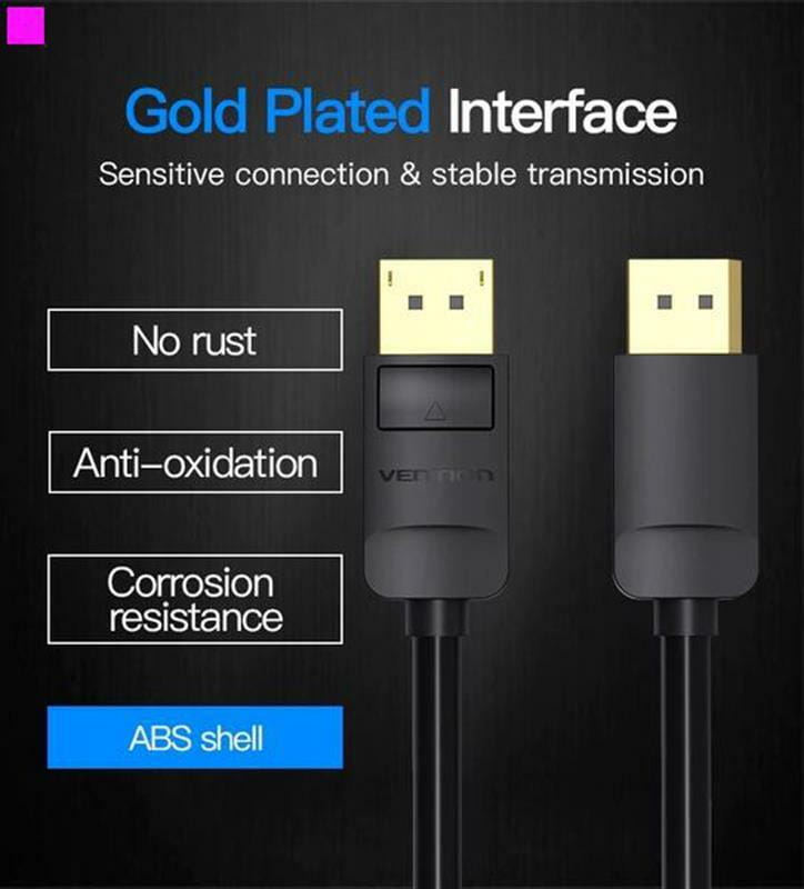 Кабель Vention DisplayPort - DisplayPort (M/M), 1 м, черный (HACBF)