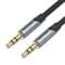 Фото - Кабель Vention Audio 3.5 мм - 3.5 мм (M/M), 1 м, Metal Type, черный/серебристый (BAPHF) | click.ua