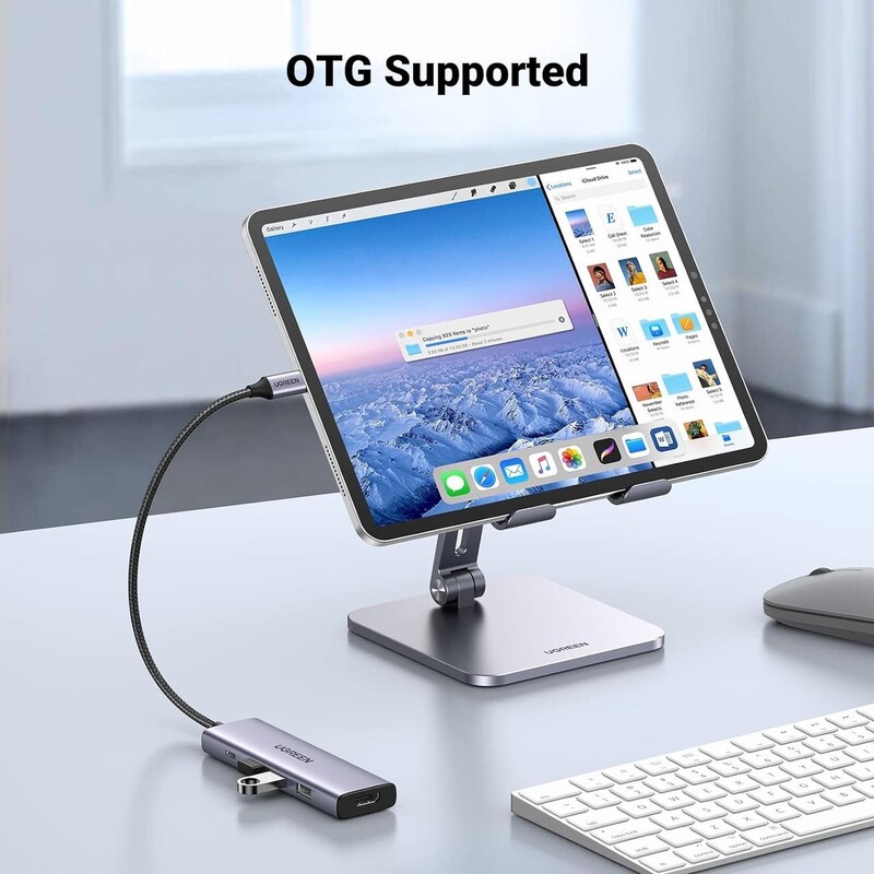 USB-хаб Ugreen CM511 USB 3.1 Type-C - 3xUSB 3.0, HDMI, PD (15597)
