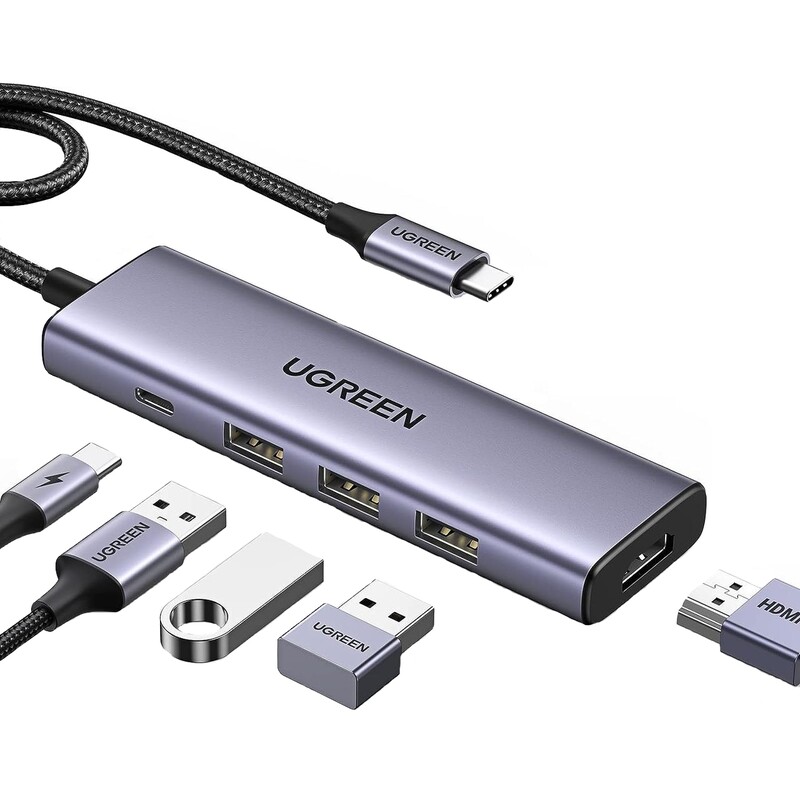 USB-хаб Ugreen CM511 USB 3.1 Type-C - 3xUSB 3.0, HDMI, PD (15597)