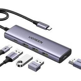 USB-хаб Ugreen CM511 USB 3.1 Type-C - 3xUSB 3.0, HDMI, PD (15597)
