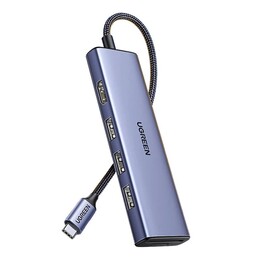 USB-хаб Ugreen CM511 USB 3.0 Type-C - 3xUSB 3.0, HDMI, PD, SD (20956A)