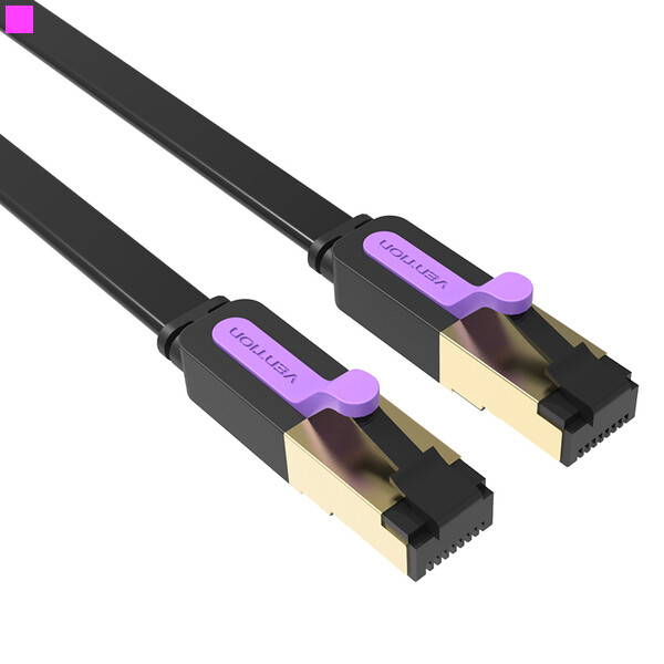 Патч-корд Vention CAT7 SFTP Ethernet, 5 m, Black (ICABJ)