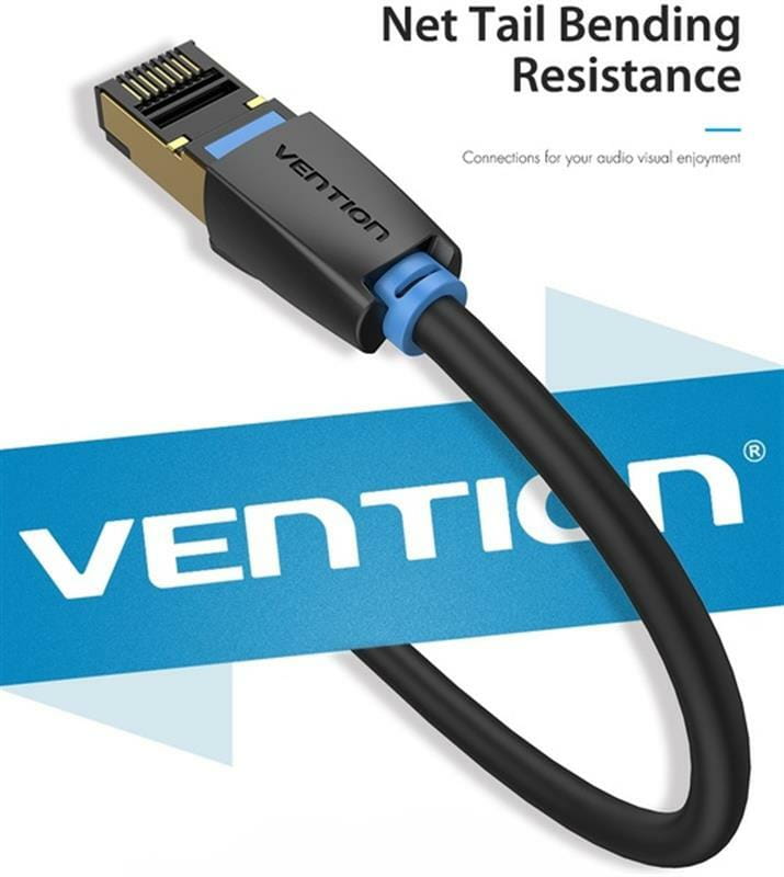 Патч-корд Vention CAT 8 SFTP Ethernet, 1.5 m, Black (IKABG)