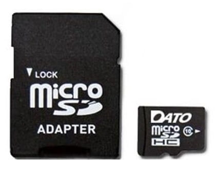 Карта памяти MicroSDHC 8GB UHS-I Class 10 Dato + SD-adapter (DTTF008GUIC10)