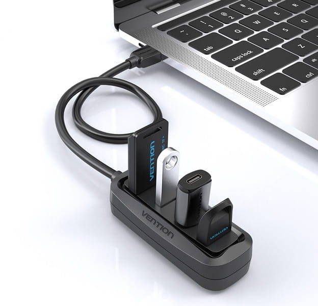 Концентратор Vention USB Hub 4-Port 2.0 Black, 0.5 m (VAS-J43)