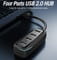Фото - Концентратор Vention USB Hub 4-Port 2.0 Black, 0.5 m (VAS-J43) | click.ua