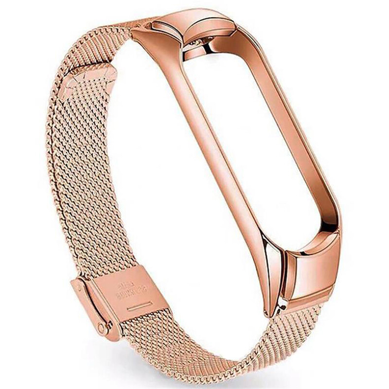 Ремешок BeCover Metal для Xiaomi Mi Smart Band 5/Mi Smart Band 6 Rose Gold (705149)