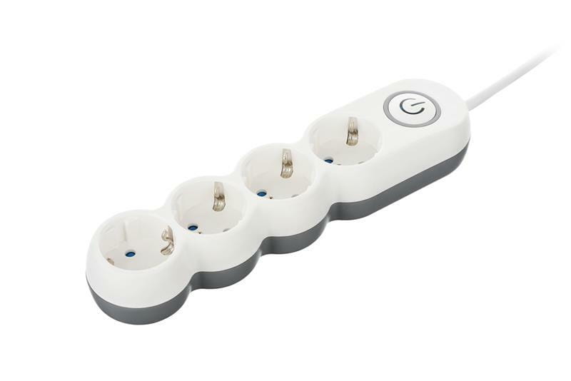 Фильтр питания 2E (2E-U04VESM3W) 4хSchuko, 3 м, белый