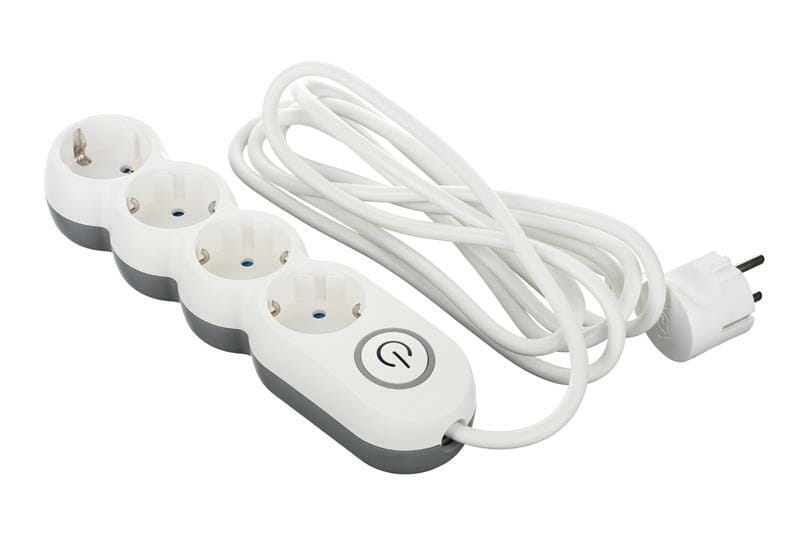 Фильтр питания 2E (2E-U04VESM3W) 4хSchuko, 3 м, белый