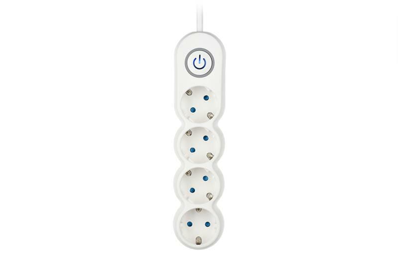 Фильтр питания 2E (2E-U04VESM3W) 4хSchuko, 3 м, белый