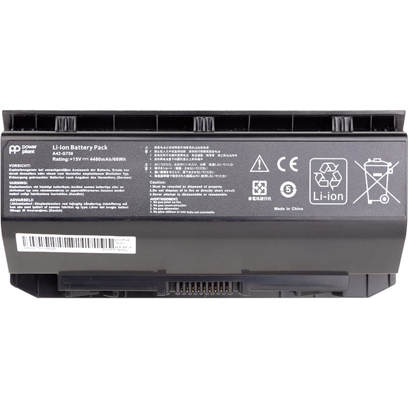 АКБ PowerPlant для ноутбука Asus G750 Series (A42-G750) 15V 4400mAh (NB431205)