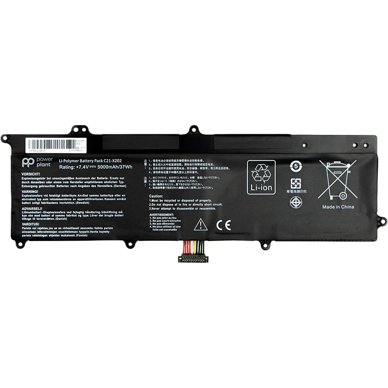 АКБ PowerPlant для ноутбука Asus VivoBook S200E Series (C21-X202) 7.4V 5000mAh (NB430888)