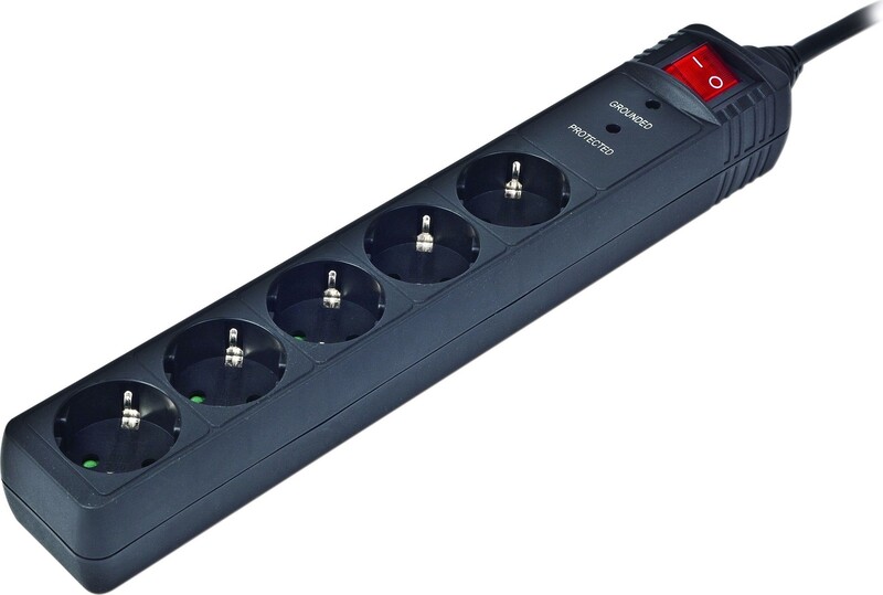 Мережевий фільтр EnerGenie SPG5-C-5 5 розеток, 1,5 м, Black
