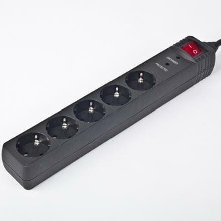 Сетевой фильтр EnerGenie SPG5-C-5 5 розеток, 1,5 м, Black