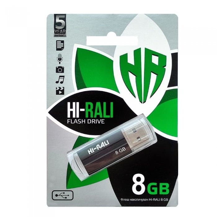 Флеш-накопитель USB 8GB Hi-Rali Corsair Series Black (HI-8GBCORBK)