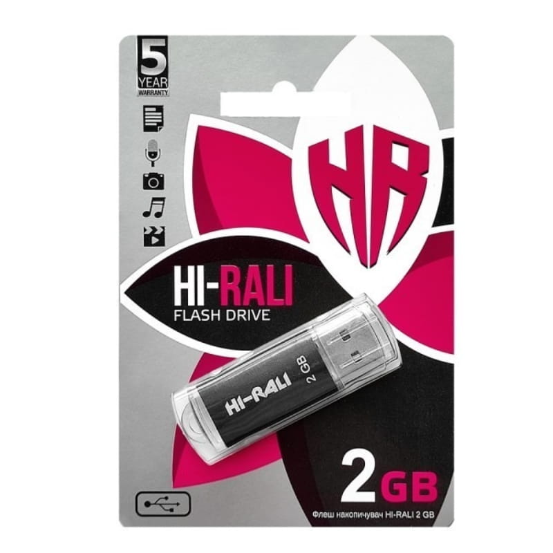 Флеш-накопитель USB 2GB Hi-Rali Corsair Series Black (HI-2GBCORBK)