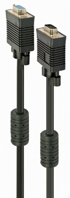 Кабель удлинитель Cablexpert VGA -VGA (M/F), HD15 с 2-мя фер. кольцами, 1.8 м, черный (CC-PPVGAX-6B)