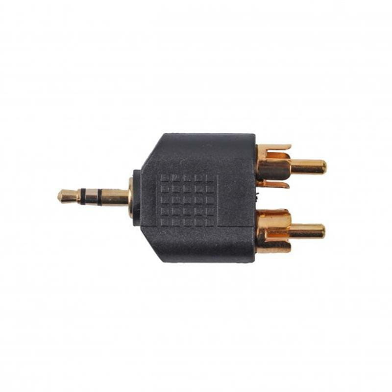 Переходник Cablexpert 3.5 мм - 2хRCA (M/M), черный (A-458)