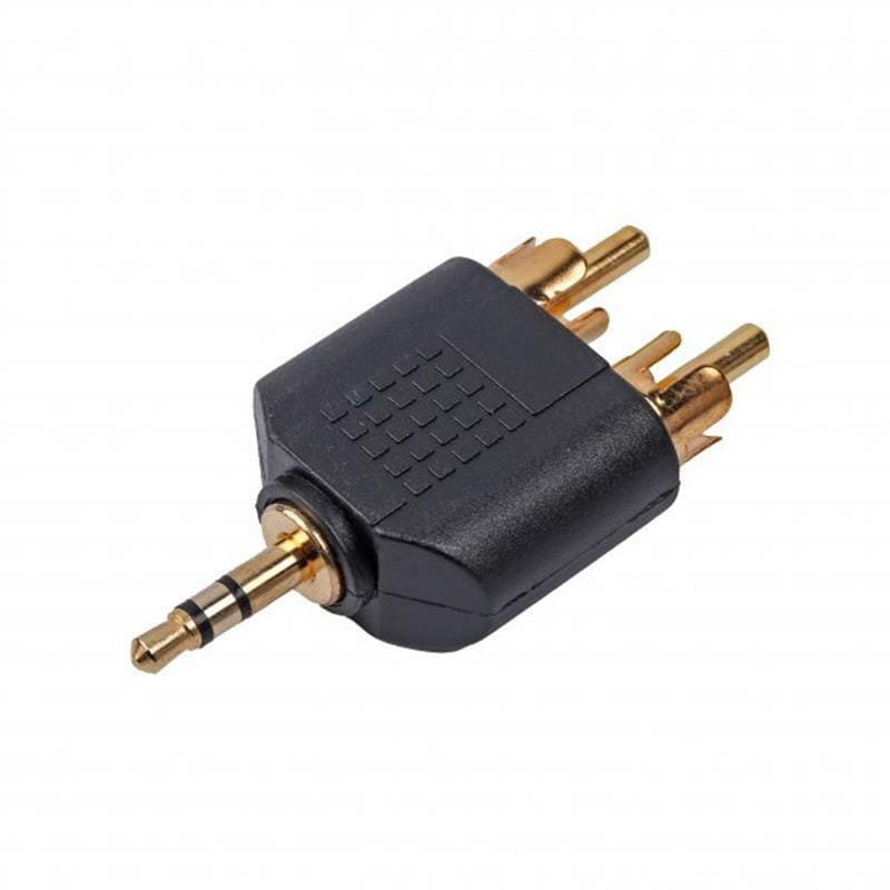 Переходник Cablexpert 3.5 мм - 2хRCA (M/M), черный (A-458)